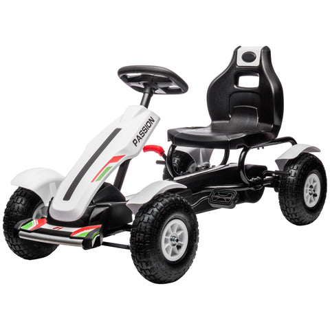 Rootz Pedal Go-Kart - Children's Ride-On Car - Kids Racer - Adjustable Seat - Handbrake - 121cm x 58cm x 61cm