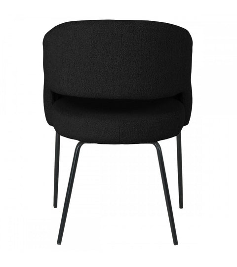 Rootz Dining Chair - Modern Bouclé Chair - Elegant Metal Legs - Superior Comfort - Durable & Easy Maintenance - 56cm x 57cm x 81cm