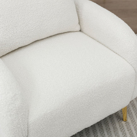 Rootz Teddy Velvet Living Room Chair - Elegant Seating - Comfortable Chair - Ergonomic Support - 75.5cm x 75.0cm x 81.0cm