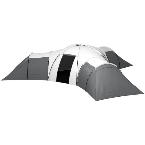 Rootz Camping Tent - Tunnel Tent - Family Tent - Spacious - Durable - Waterproof - 220L x 188W x 150H cm (Bedroom), 495L x 415W cm (Living Room)