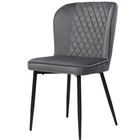 Rootz Velvet Dining Chairs Set - Upholstered Chairs - Elegant Chairs - Exceptional Comfort - 47L x 43W x 86H cm