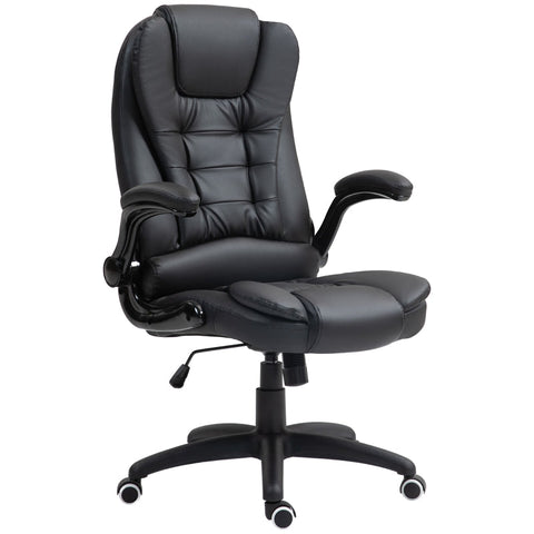 Rootz Executive Chair - Office Chair - Desk Chair - Faux Leather - Adjustable Height - Rocker Function - 60cm x 69cm x 111-121cm