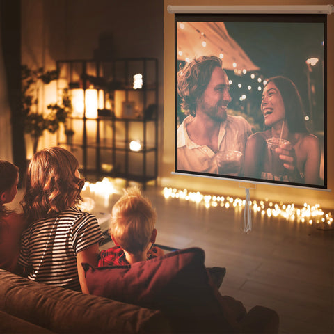 Rootz 99" Projection Screen - Video Projector Screen - Home Theater Screen - 4K HD Clarity - 178cm x 178cm