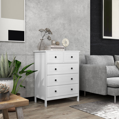 Rootz Dresser Storage Unit - Chest of Drawers - Bedroom Furniture - Ample Storage - 74cm x 40cm x 91cm