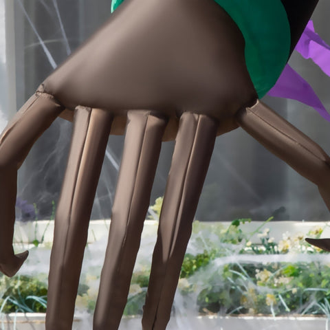 Rootz Halloween Pumpkin Ghost Lichtgevende tuindecoratie - Opblaasbaar spook - LED-verlichte decoratie - Zelfopblazend - Weerbestendig - 110 cm x 66 cm x 210 cm - Polyester stof