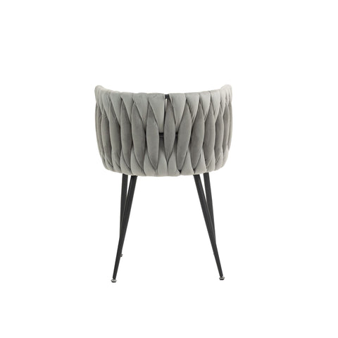 Rootz 2 Piece Set Velvet Dining Chairs - Luxury Cushioned Chairs - Handwoven Design - Elegant & Supportive - 57cm x 50cm x 72cm