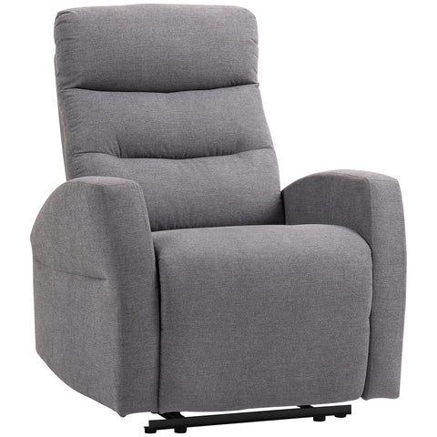 Rootz Adjustable Relaxation Armchair - Modern Upholstered Chair - Recliner with Footrest - Comfort Padding - 76cm x 93cm x 103cm - Grery