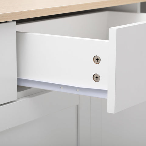 Rootz Rustic Sideboard - Country Style - Wood Grain Cabinet - Ample Storage - 160L x 37B x 75H cm