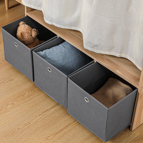 Rootz Wardrobe with Rod Curtains - Clothing Storage Unit - Fabric Drawer Chest - Ample Storage - 105 x 48 x 160 cm