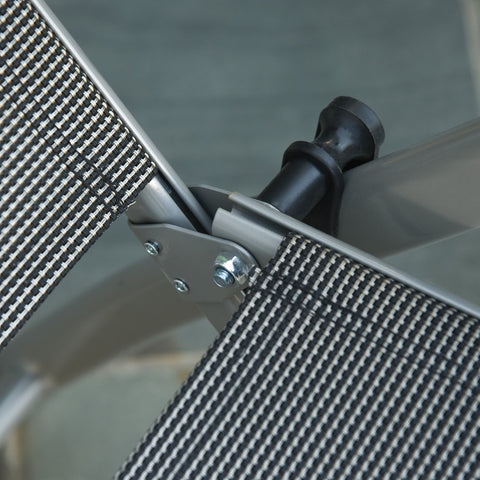 Rootz Foldable Sun Lounger - Lying Chair - Relax Lounger - Adjustable Backrest & Footrest - Compact Design - 153cm x 58cm x 76cm