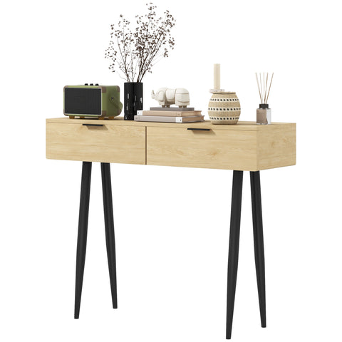 Rootz Scandinavian Console Table - Entrance Console - Narrow Entry Table - Spacious Worktop - 100cm x 30cm x 80.5cm