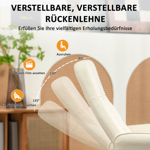 Rootz Massage Chair with Footstool - Ergonomic Recliner - Relaxation Seat - 10 Vibration Points - 76cm x 81cm x 105cm