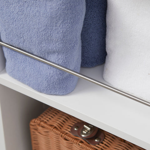 Rootz Bathroom Cabinet - Pivotant Mirror Cabinet - Rotating Storage Unit - 6 Shelves, Elegant Design - 36 x 36 x 171 cm - Durable Chipboard Construction