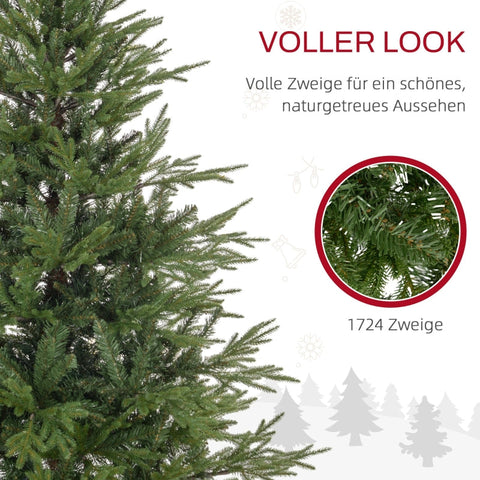 Rootz Christmas Tree - Artificial Pine Tree - Lifelike Branches - Easy Assembly - Flame-Resistant - Metal Base - Green - Ø95 x 150H cm