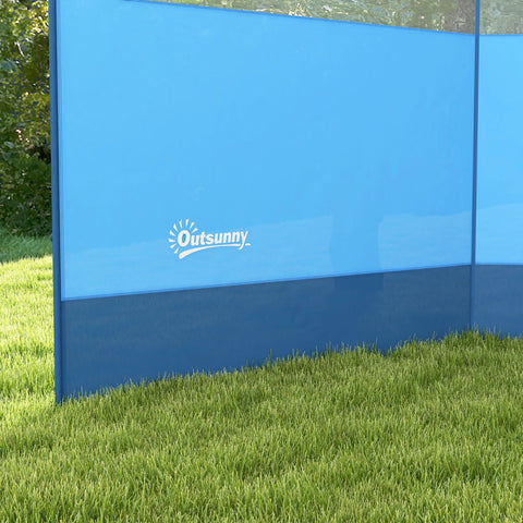 Rootz Mobile Foldable Camping Windbreak - Privacy Screen - Wind Protection - Easy Setup - 440cm x 140cm - Includes Carry Bag & Steel Poles