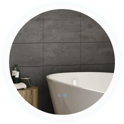 Rootz LED Bathroom Mirror - Wall Mounted Vanity Mirror - Adjustable Brightness - Memory Function - Defogging - IP44 - 60cm x 3cm