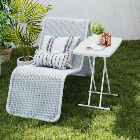 Rootz Garden Table - Portable Outdoor Table - Bistrotic Terrace Table - Space-Saving Design - 76cm x 50cm x 74cm