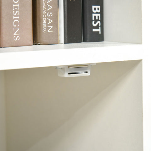 Rootz Bookcase Shelf - Storage Column - 4 Tier Organizer - Nordic Coziness - 40W x 30D x 129.5H cm