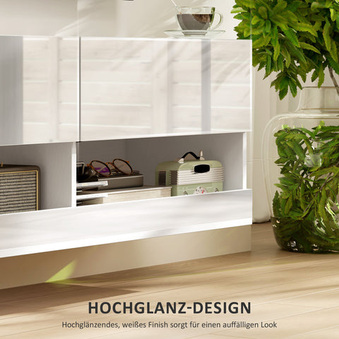 Rootz TV-Hanging Cabinet with LED Lighting - Wall-Mounted TV Cabinet - Floating TV Unit - Stylish Design - 120 x 35 x 40.5 cm