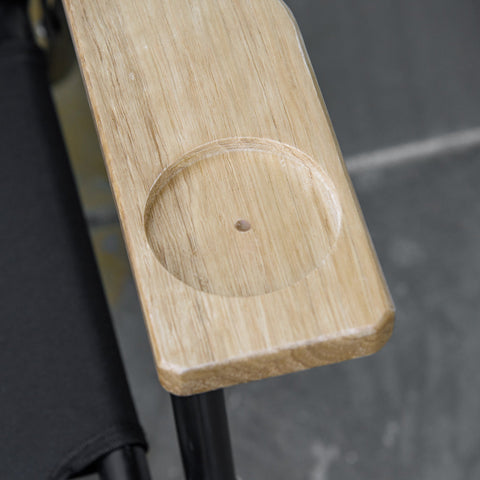 Rootz 2-Seater Foldable Camping Chair - Portable Deck Chair - Outdoor Camp Seat - Built-In Cup Holder - 141 x 67 x 80 cm - Black