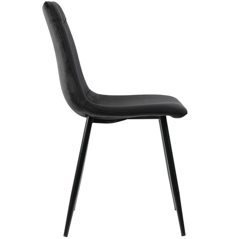 Rootz Elegant Dining Chairs Set - Velvet Look - Modern Seating - Ergonomic Comfort - 43L x 40W x 86H cm
