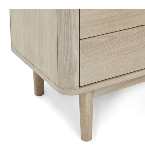 Rootz vitrinekast - vitrinekast - opbergeenheid - massief eiken en glas - duurzaam en stijlvol - voldoende opbergruimte - 45 cm x 100 cm x 190 cm