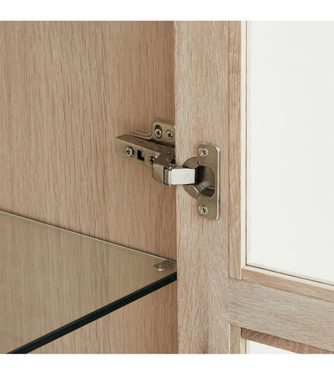 Rootz vitrinekast - vitrinekast - opbergeenheid - massief eiken en glas - duurzaam en stijlvol - voldoende opbergruimte - 45 cm x 100 cm x 190 cm