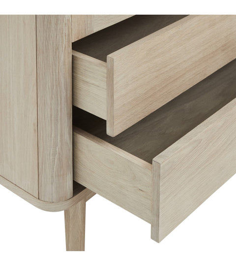 Rootz vitrinekast - vitrinekast - opbergeenheid - massief eiken en glas - duurzaam en stijlvol - voldoende opbergruimte - 45 cm x 100 cm x 190 cm