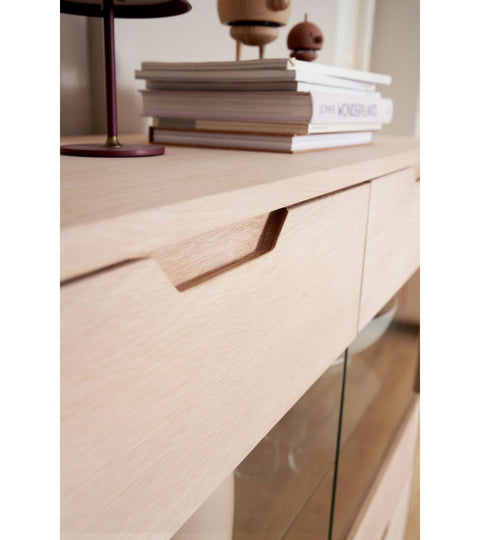 Rootz Highboard - Storage Cabinet - Sideboard - Elegant Design - Durable Construction - Ample Storage - 45cm x 123cm x 112cm