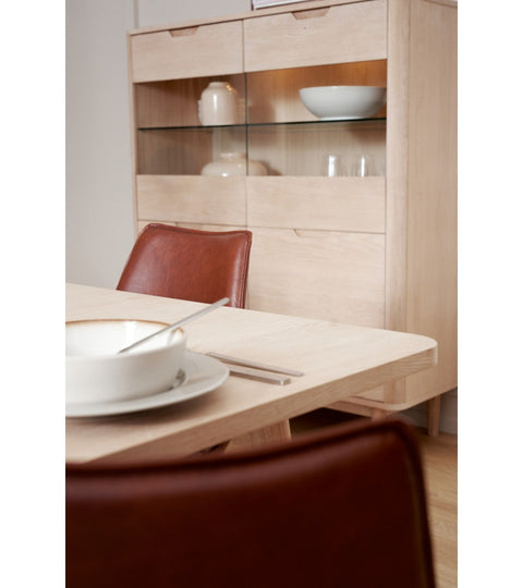 Rootz Highboard - Storage Cabinet - Sideboard - Elegant Design - Durable Construction - Ample Storage - 45cm x 123cm x 112cm
