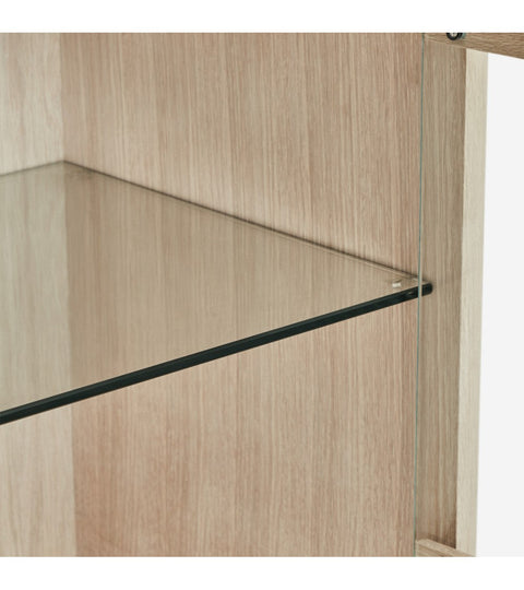 Rootz Highboard - Storage Cabinet - Sideboard - Elegant Design - Durable Construction - Ample Storage - 45cm x 123cm x 112cm