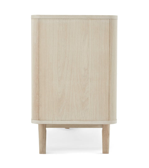 Rootz Sideboard - Storage Cabinet - Buffet Table - Solid Oak and MDF - Elegant Design - Ample Storage - Quiet Functionality - 45cm x 180cm x 75cm