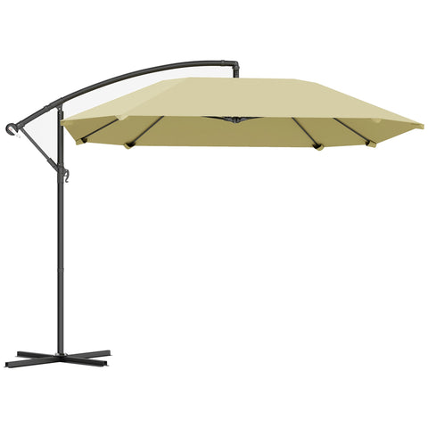 Rootz Traffic Lights Parasol - Patio Umbrella - Outdoor Shade - Waterproof Crank - 304cm x 260cm x 245cm