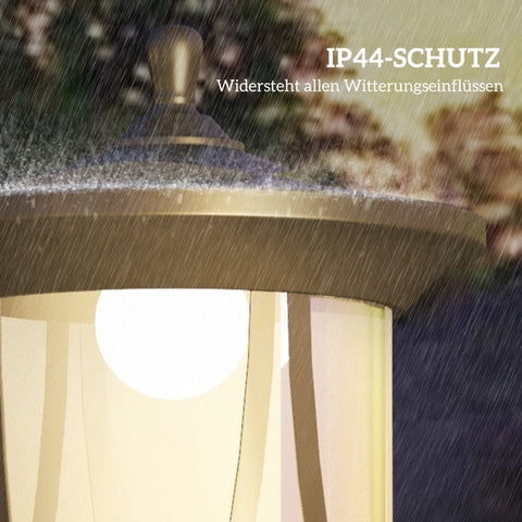 Rootz Solar Path Light - Outdoor Garden Lantern - Solar Powered Landscape Light - Dusk to Dawn Operation - Weatherproof - 17cm x 17cm x 127cm