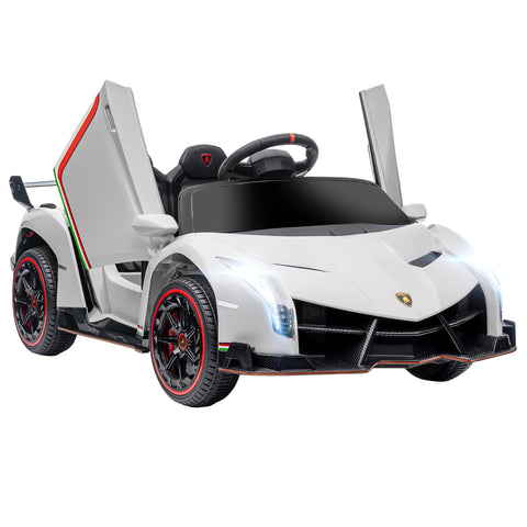 Rootz Electric Car Lamborghini Veneno - Kids Ride-On - Children's Vehicle - Gullwing Doors - Smooth Ride - 111cm x 61cm x 45cm