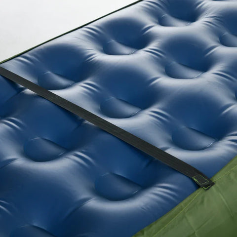 Rootz Campingbedje - Campingbed - Luchtbed - Slaapzak - Set van 5 - Inclusief Transporttas - Groen - 193 x 86 x 43/63 cm