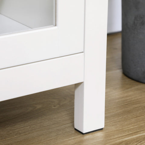 Rootz Sideboard Buffet - Glass Cabinet - Storage Cupboard - Classic Design - 120 x 40 x 70 cm