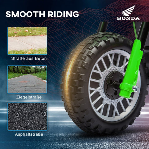 Rootz Electric Children's Motorcycle - Honda CRF450RL Replica - Kids Bike - Horn & Starting Sounds - Asphalt - 71cm x 40.5cm x 43.5cm