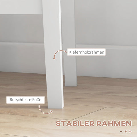 Rootz 3-Piece Dining Set - Kitchen Table Set - Small Dining Room Furniture - Space-Saving - Durable Pine Wood - 75cm x 75cm x 73cm Table - 41cm x 46cm x 86cm Chairs