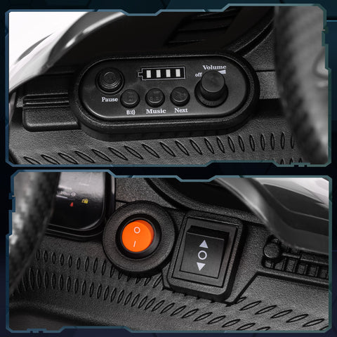 Rootz Maserati Electric Kids Car - 12V Ride-On - Parental Control - 50min Play - 98x59x43cm - For Ages 3-5 - White