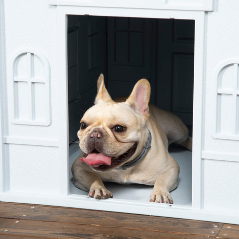 Rootz Outdoor Dog House - Pet Shelter - Canine Home - Durable & Weather-Resistant - 65 x 75.7 x 63 cm