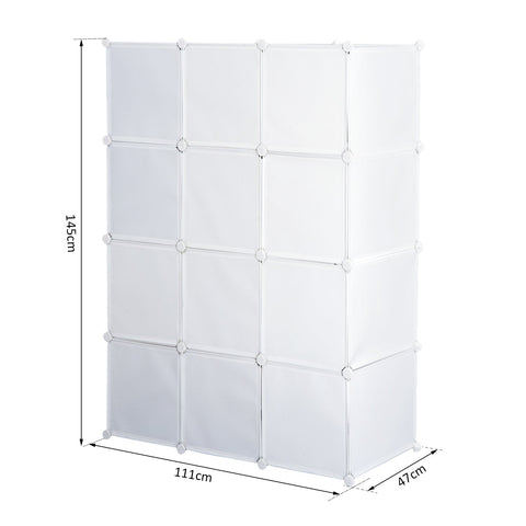 Rootz Modular Wardrobe - Closet Organizer - Storage Unit - Versatile - 111cm x 47cm x 145cm