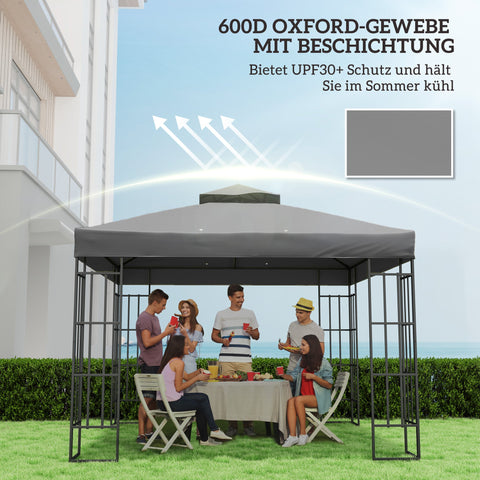 Rootz 3m x 3m Gazebo Replacement Roof - Gazebo Tarpaulin - Sun Shade - UPF30+ Protection - 300cm x 300cm