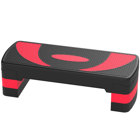 Rootz Aerobic Stepper - Fitness Step Platform - Cardio Step - Height Adjustable 10-20cm - Shock Absorption - 80cm x 31cm x 10-20cm
