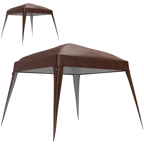 Rootz Pavilion Replacement Roof - Tarpaulin - Tent Cover - UPF50+ Sun Protection - Oxford Fabric - 240cm x 240cm (Top) 300cm x 300cm (Base)