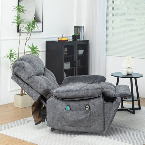 Rootz Electric Massage Chair - Power Lift Recliner - Heated Armchair - Ultimate Comfort - 95cm x 97cm x 98cm