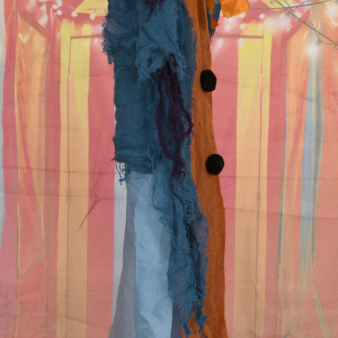 Rootz Halloween Animated Circus Clown Decoration - Spooky Prop - Moving Arms - Glowing Eyes - Clown Sounds - 83cm x 20cm x 168cm