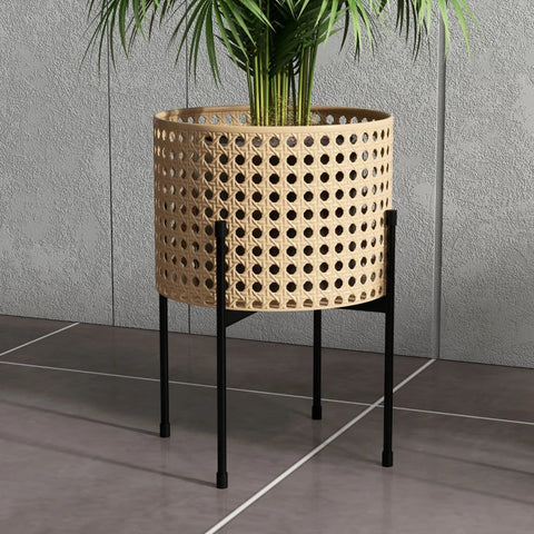 Rootz Plant Stands - Bloemenstandaard Set - 3 Roestvrij - Metalen Frame - Binnen Buiten - Staal - Zwart - Goud - Ø30 x 40H cm
