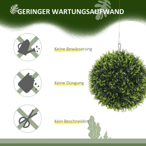 Rootz Artificial Plant Set of 2 - Decorative Plants - Faux Plants - UV Resistant - Lush Year-Round - 45cm Diameter