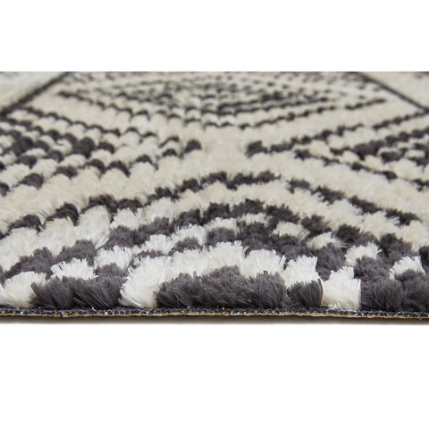 Rootz Geometric Fringe Rug - Elegant Soft Carpet - Luxurious Polyester Mat - Enhances Room Atmosphere - 200cm x 150cm